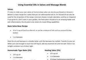 Using Essential Oils in Salves and Massage Blends
