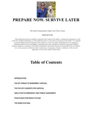 Prepare Now, Survive Later